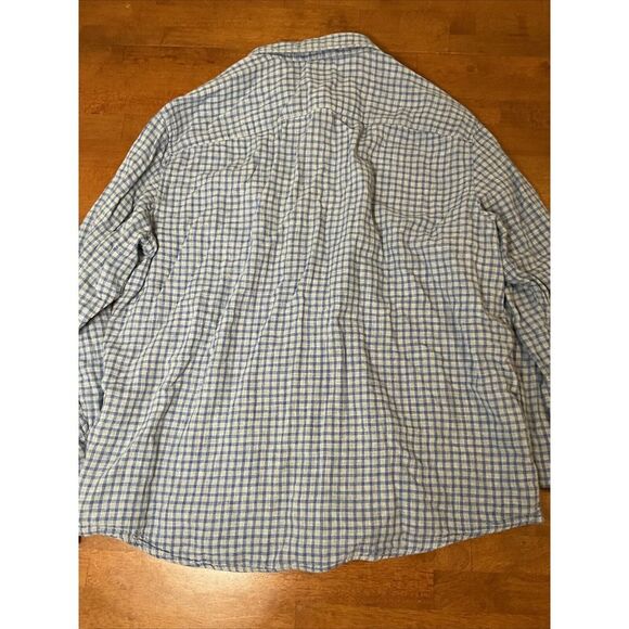 UNTUCKit Mens 3XL Shirt Pugliese Double Face Layer 100% Cotton Blue Gray Plaid - Picture 9 of 9